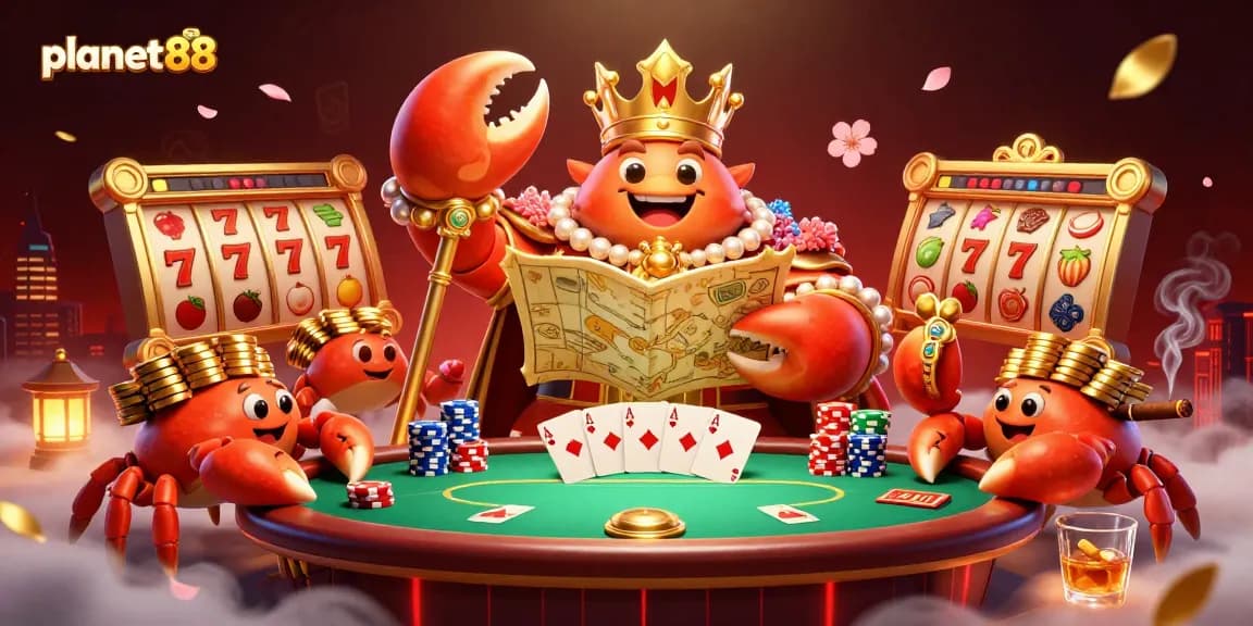 Experience thrilling gameplay with planet88's vibrant slot reels and jackpot opportunities in this captivating scene.