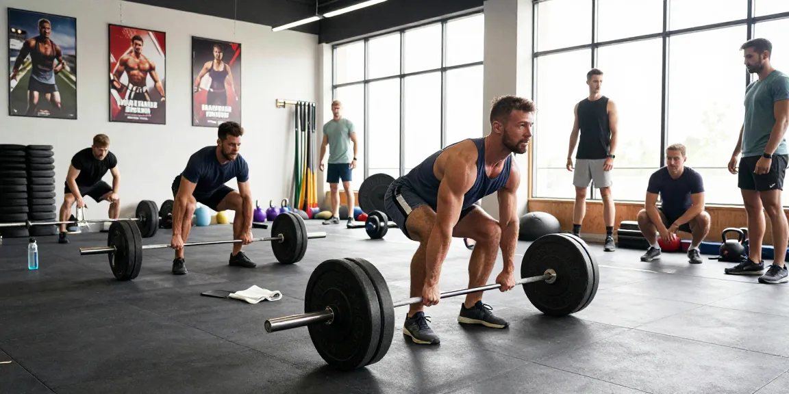 Powerful training at Steroide Boutique gym, showcasing dedication and fitness.