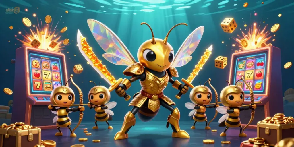 Spin the reels with slot88 in an engaging illustration filled with jackpots and casino excitement.