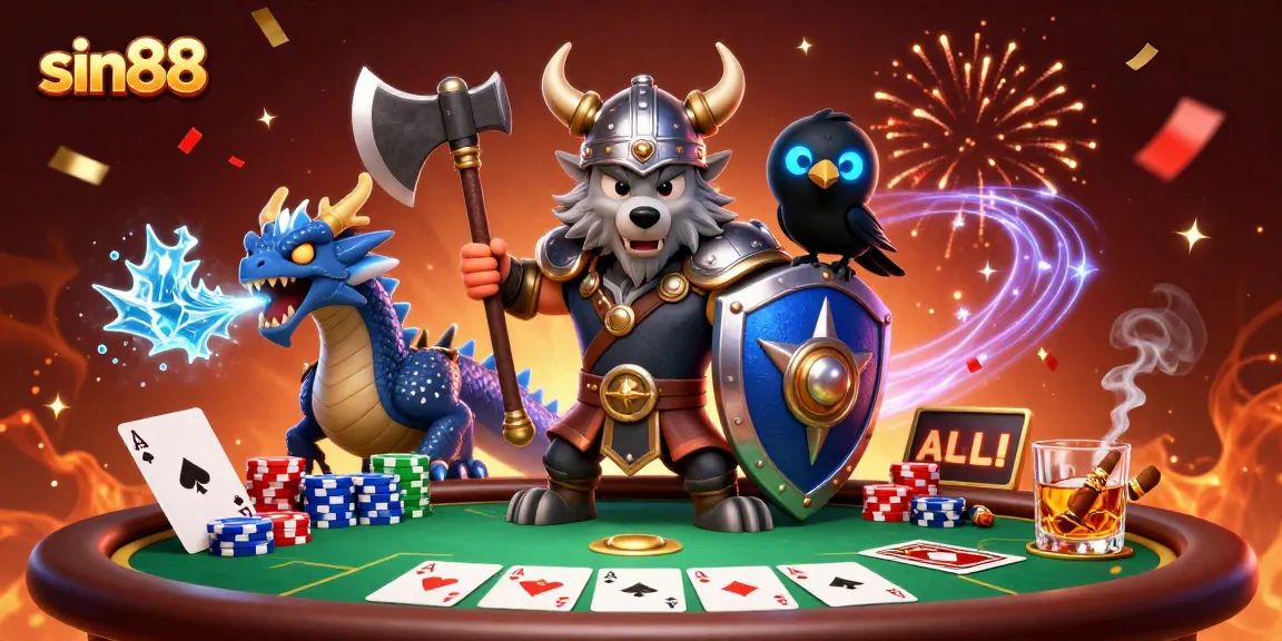 Win at sin88 with ultimate gaming excitement featuring dynamic characters and a vibrant casino scene.