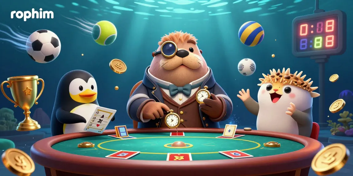 Win exciting prizes at rophim's casino with thrilling underwater games featuring whimsical characters.