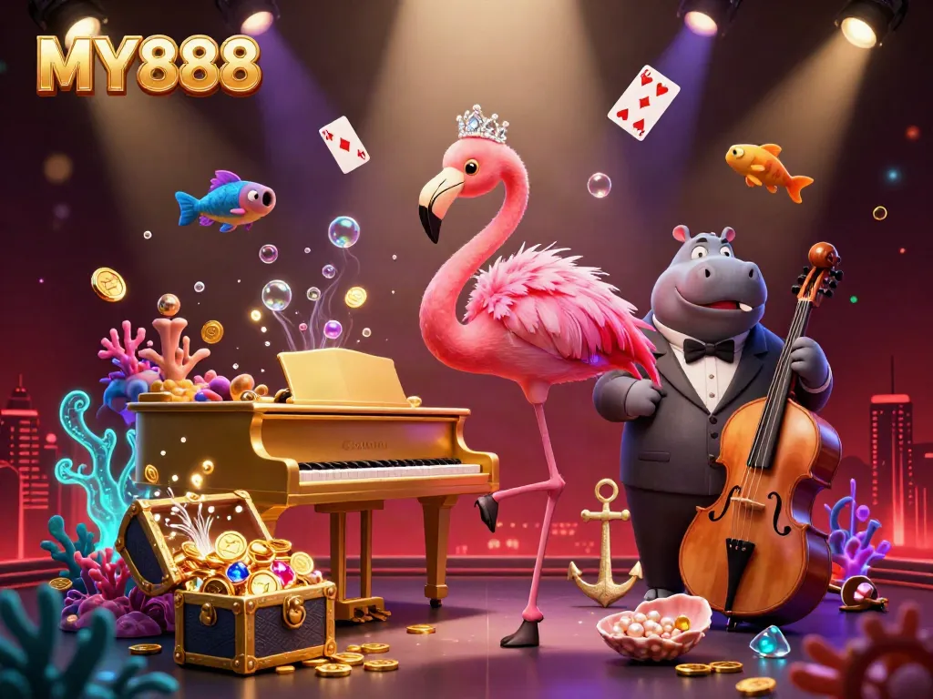 Engage with MY888's vibrant casino scene, featuring enticing rewards and charismatic characters.