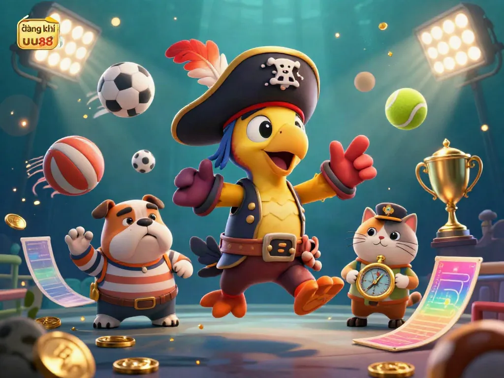 Engage in the excitement of đăng ký uu88 with this vibrant casino-themed 3D illustration featuring festive game elements.