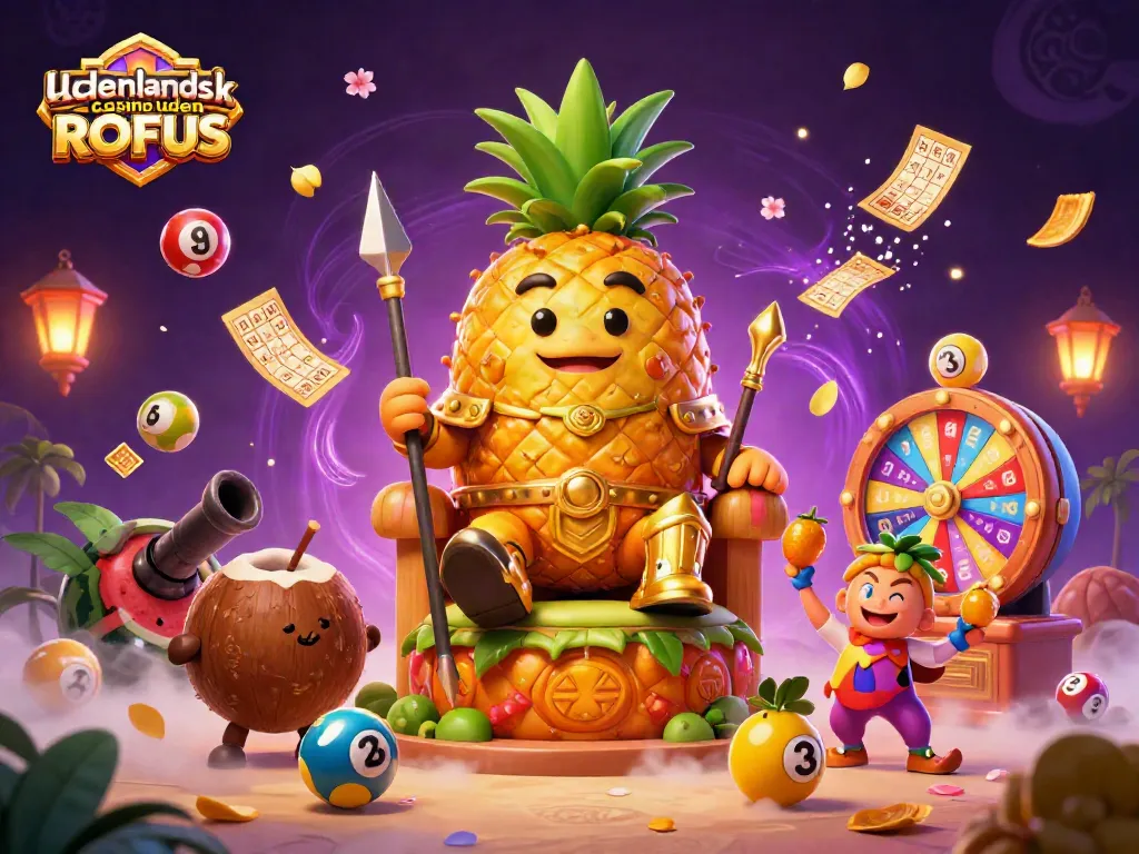 Win big at udenlandsk casino uden ROFUS with our vibrant illustration capturing dynamic gameplay and exciting casino elements.