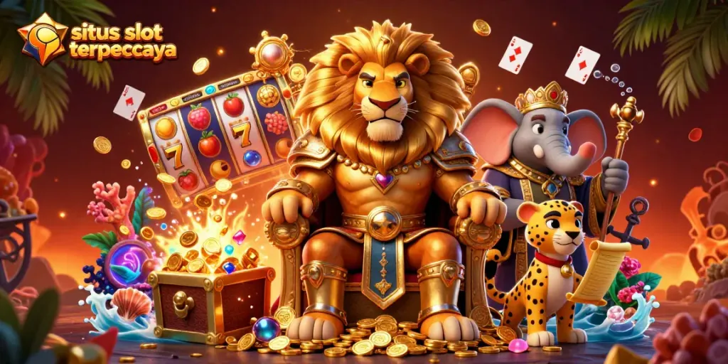 Spin and win with the exciting atmosphere at situs slot terpercaya, featuring vibrant characters and exciting game elements.