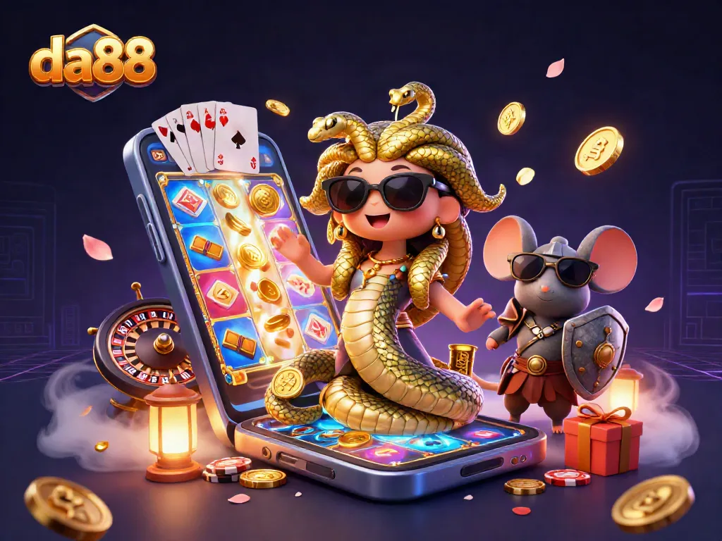 Experience the thrill of da88 with dynamic games showcasing Medusa and vibrant casino elements.