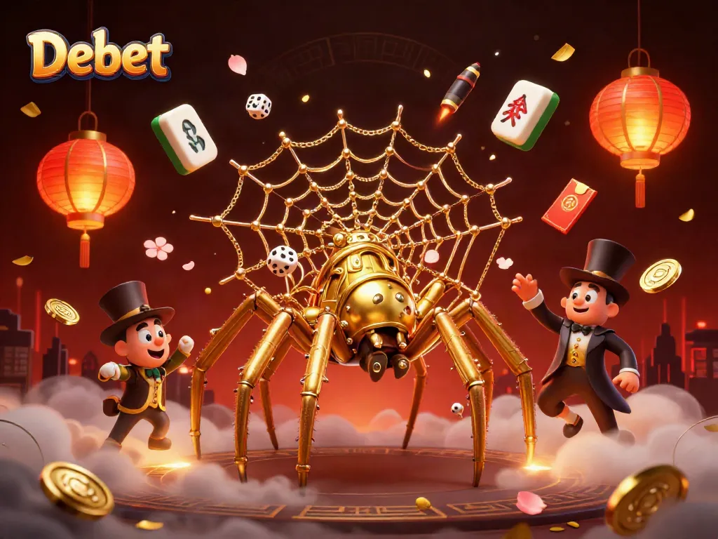 Engage with DEBET's thrilling games in an immersive steampunk casino web scene.