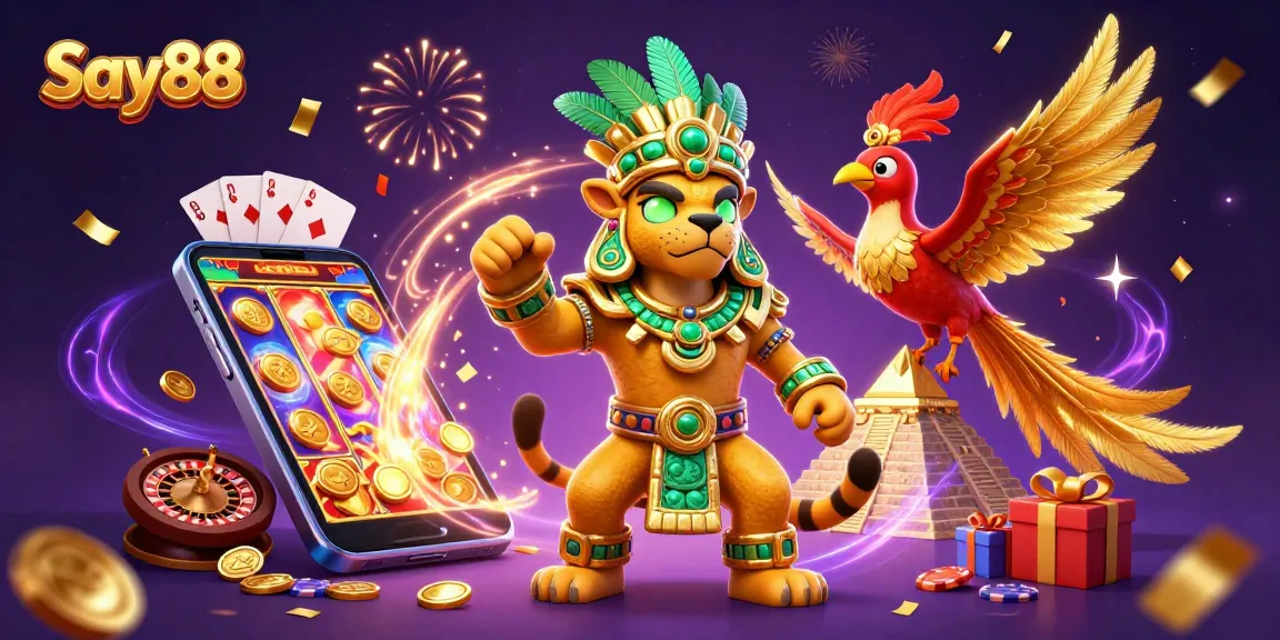 Experience the excitement of gambling at Say88 with vibrant 3D casino elements and dynamic game interactions.
