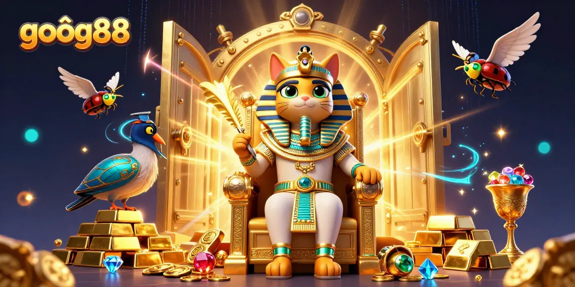 Play slots and win big with goôg88 in a vibrant 3D interactive casino scene.