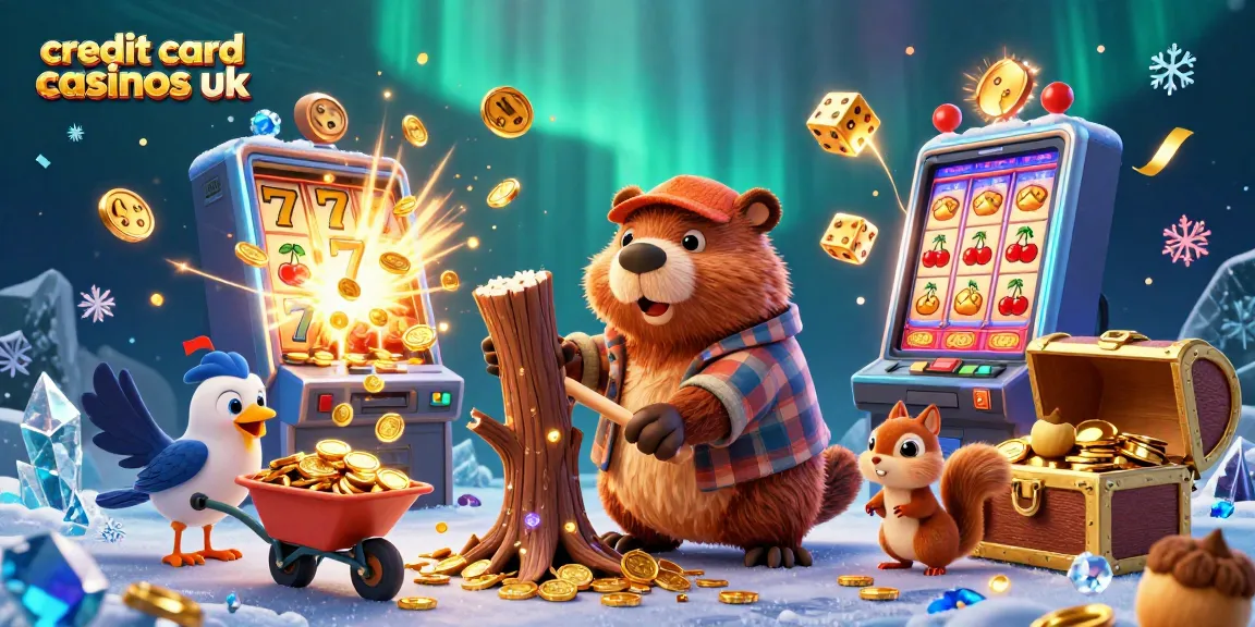 Explore credit card casinos uk with a vibrant 3D illustration featuring character-driven gameplay elements.