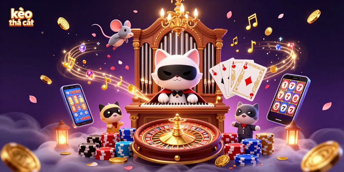 Engage with kèo nhà cái while enjoying a thrilling gaming atmosphere filled with vibrant characters and casino elements.