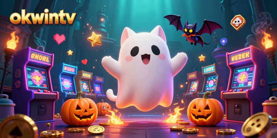 Bet on excitement with okwintv as the ghost cat and bat explore a haunted casino.