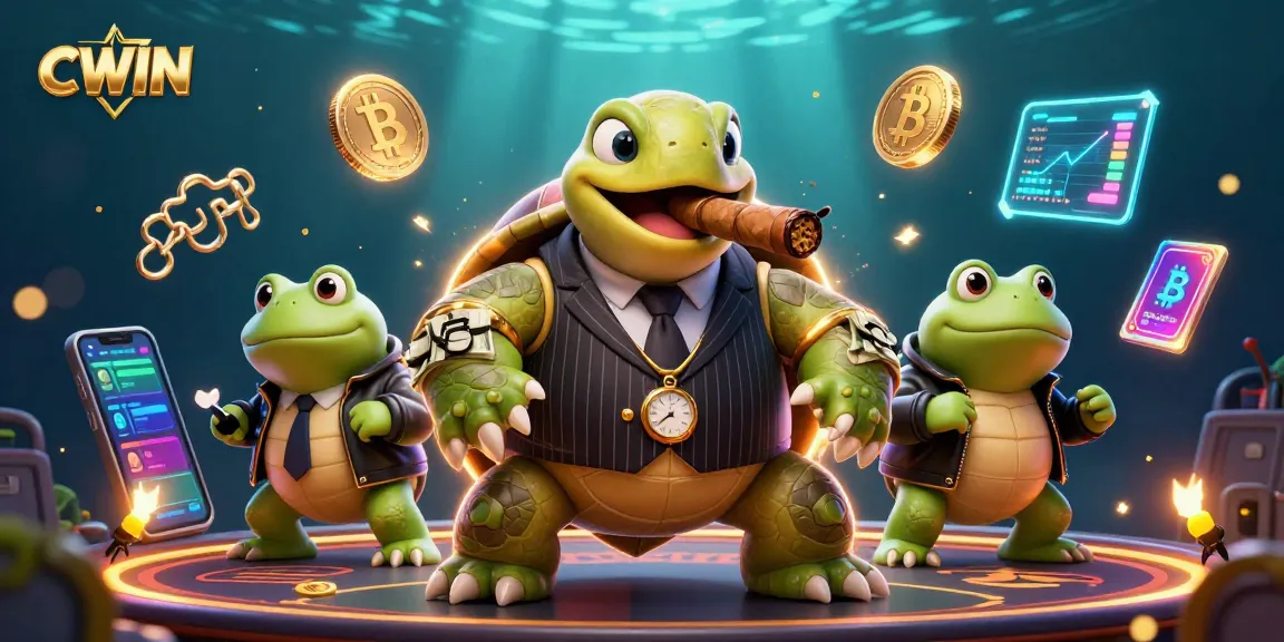 CWIN offers an exciting underwater casino experience with vibrant 3D characters and crypto-themed elements