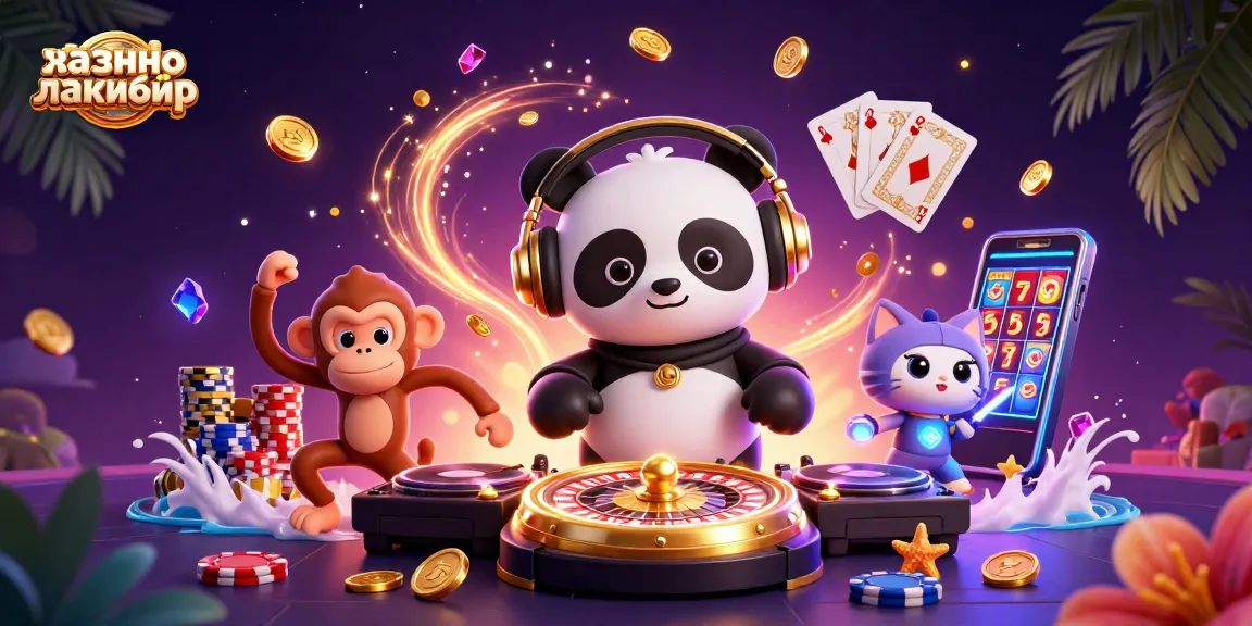 Experience excitement at казино лакибир with a lively 3D DJ panda scene, showcasing interactive gaming elements.