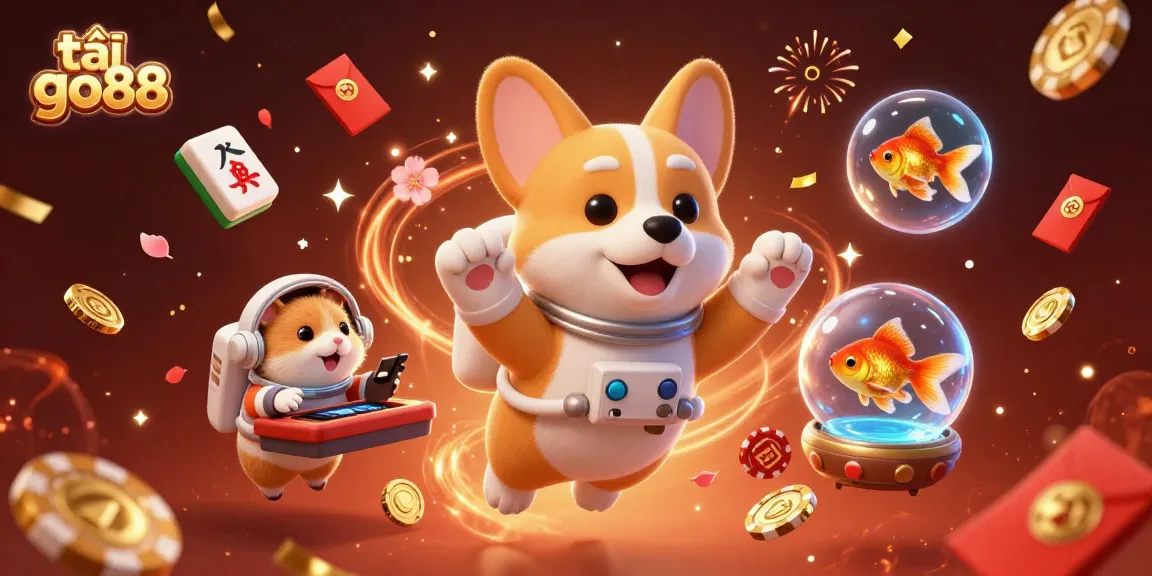 Play the exciting games and tải go88 app for enhanced gambling experiences in this vibrant 3D illustration.