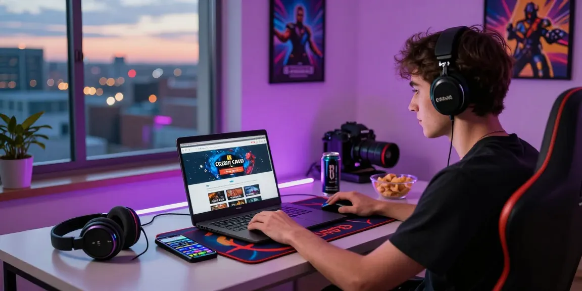 Engaged player at a credit card casino site, reflecting the vibrant atmosphere of online gaming at https://euf.co.uk.